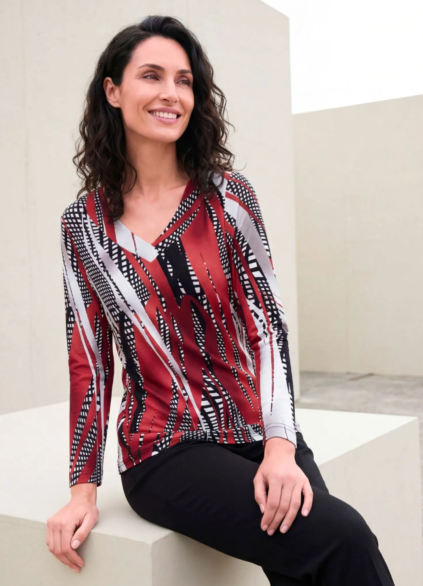 Shirt mit farbbrillantem Allover-Druck