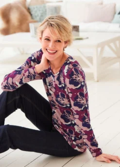 Shirt mit farbbrillantem Allover-Druck