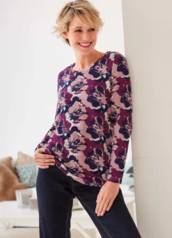 Shirt mit farbbrillantem Allover-Druck