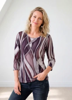 Shirt mit farbbrillantem Allover-Dessin