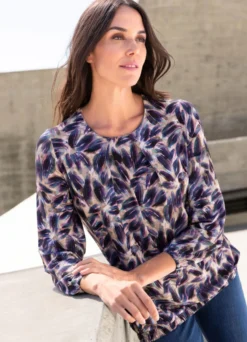 Shirt mit farbbrillantem Allover-Druck