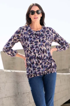 Shirt mit farbbrillantem Allover-Druck