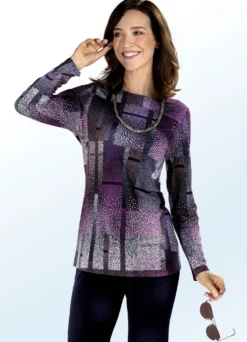 Shirt mit farbbrillantem Allover-Druck