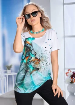 Shirt mit farbbrillantem Inkjet-Druck
