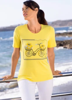 Shirt mit femininem Druck in 3 Farben