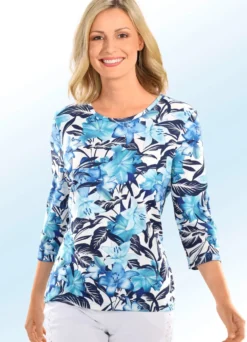 Shirt mit floralem Alloverdruck