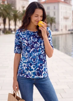 Shirt mit floralem Dessin