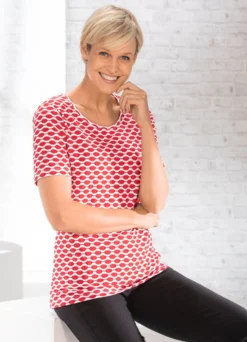 Shirt mit interessanter zweifarbiger Struktur in 2 Farben
