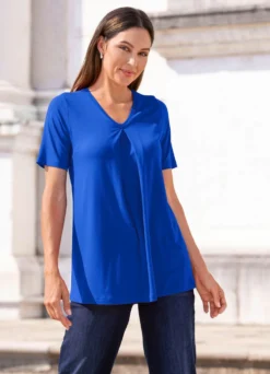 Shirt mit Kellerfalte in 2 Farben