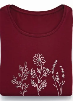 Shirt mit kontrastfarbenem Druck