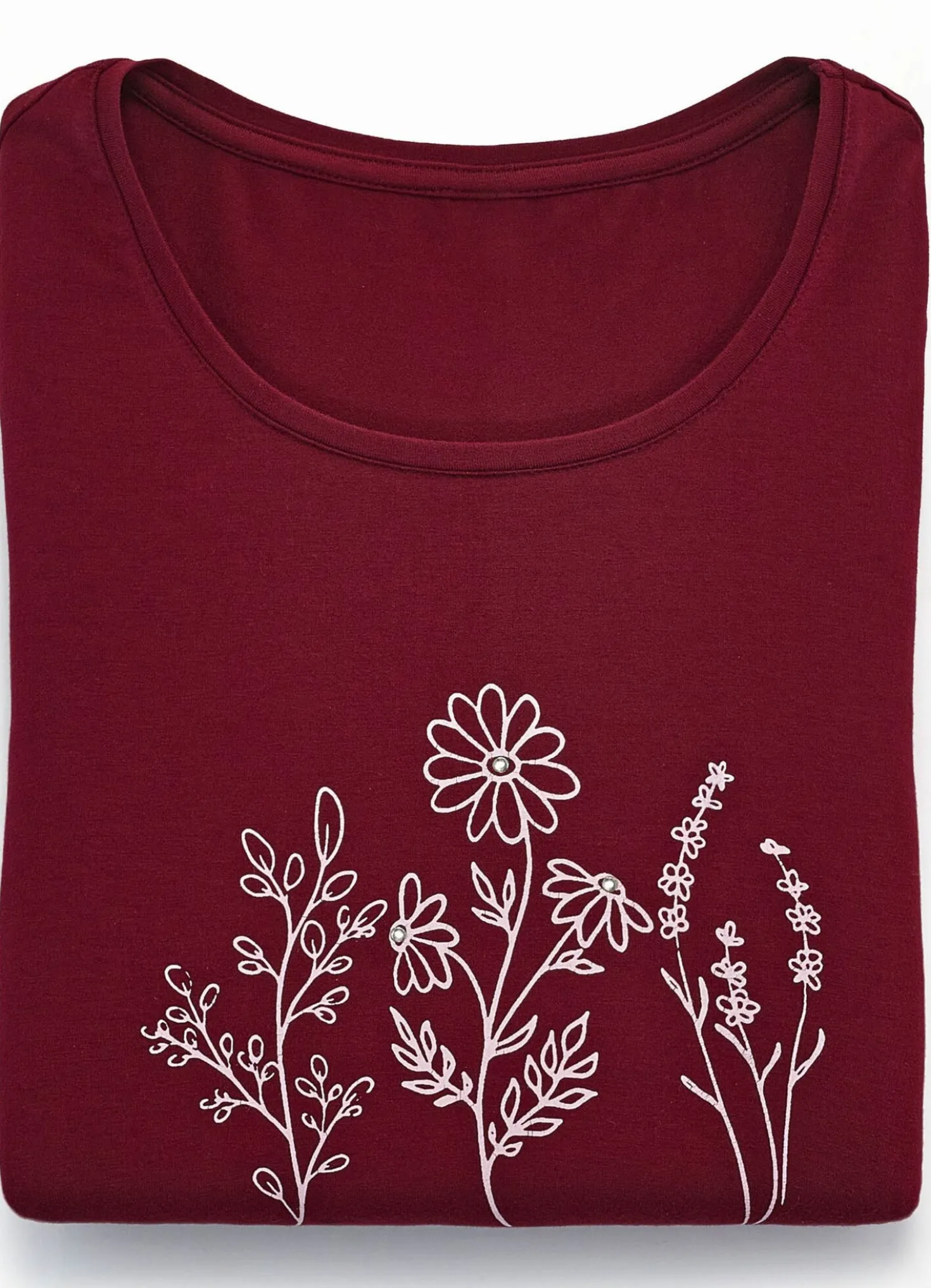 Shirt mit kontrastfarbenem Druck