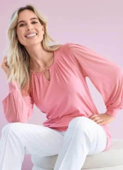 Shirt mit langen Chiffonärmeln