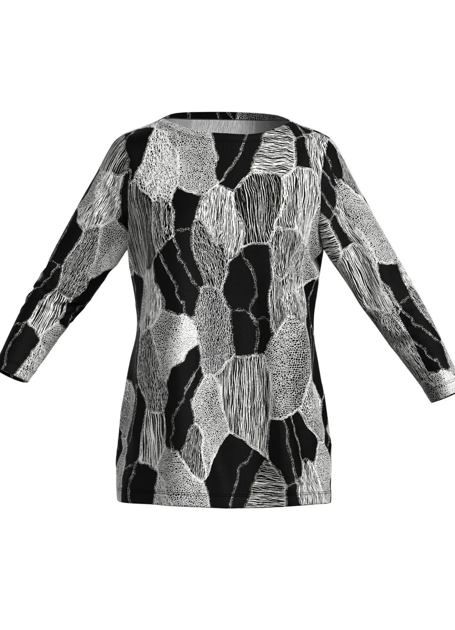 Shirt mit 3/4-langen Ärmeln