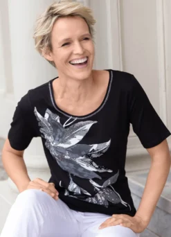 Shirt mit Plättchenzier