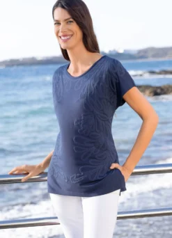 Shirt mit Relief-Druck