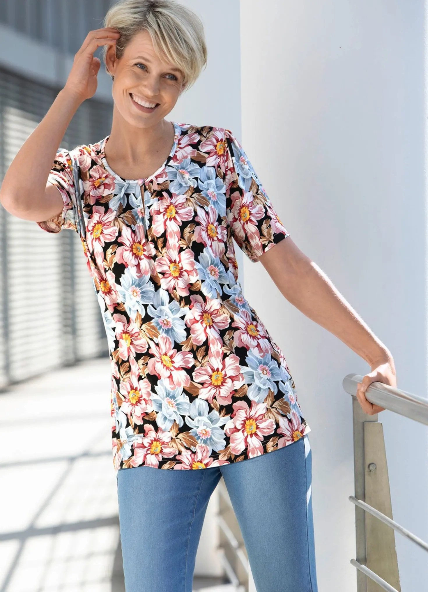 Shirt mit Schlingenknopfverschluss