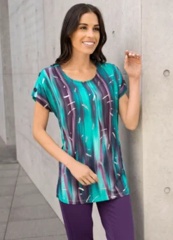 Shirt mit silberfarbenem Foliendruck