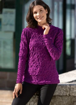 Shirt mit Stehkragen in 2 Farben