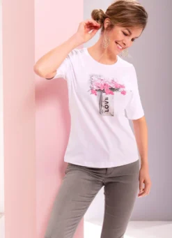 Shirt mit Strasssteinen