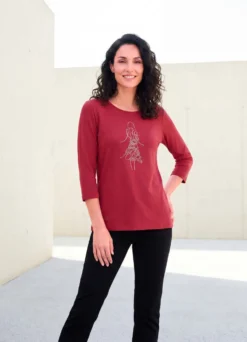 Shirt mit Strasszier im Vorderteil