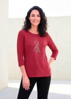 Shirt mit Strasszier im Vorderteil