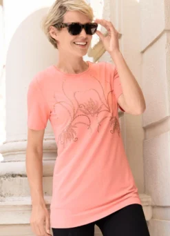 Shirt mit Straßzier