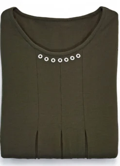 Shirt mit tollen Zierringen in 3 Farben