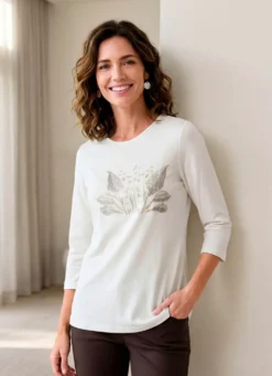 Shirt mit toller Plättchenzier