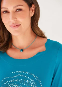 Shirt mit toller Strasszier im Vorderteil