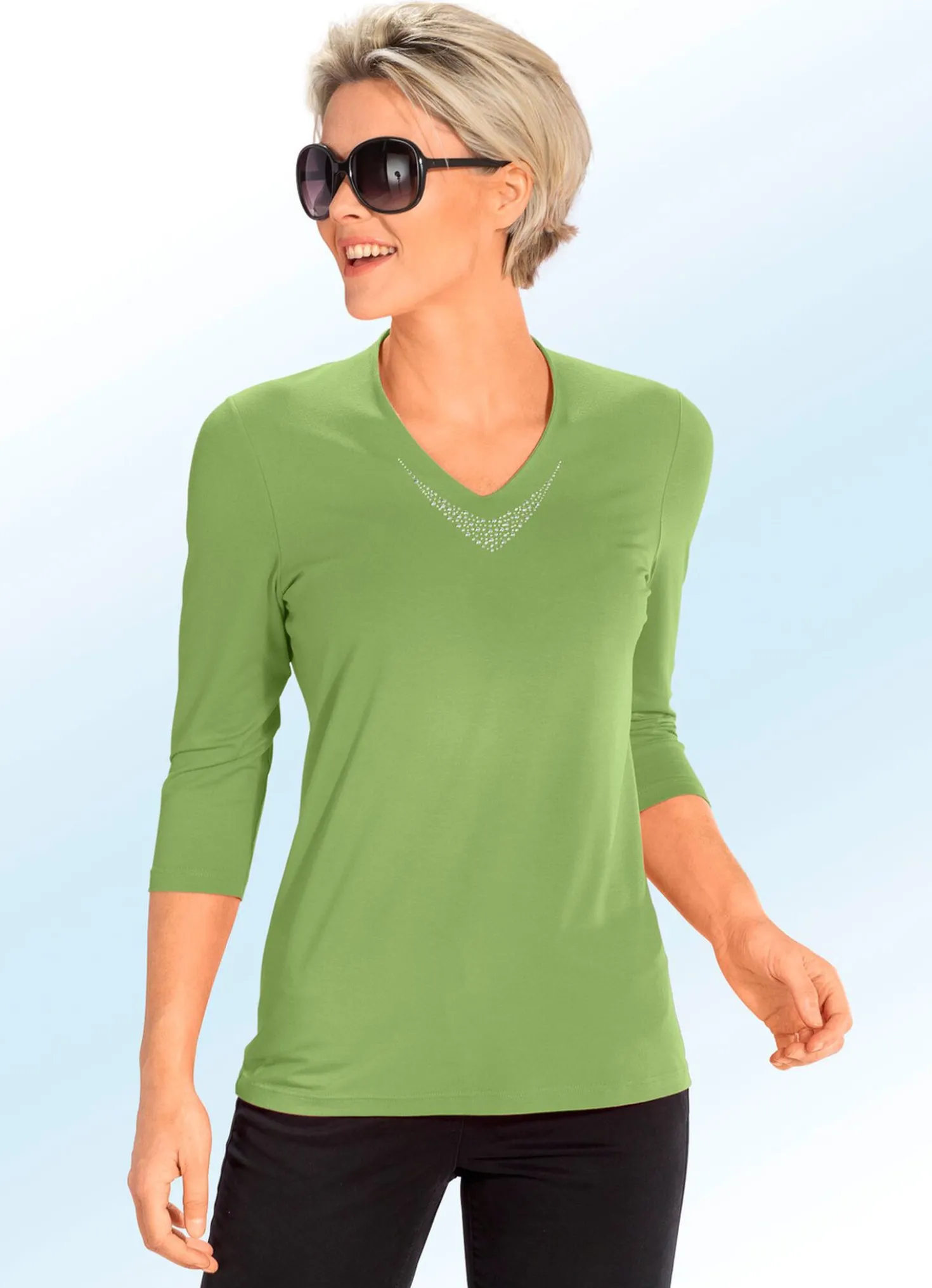 Shirt mit V-Ausschnitt