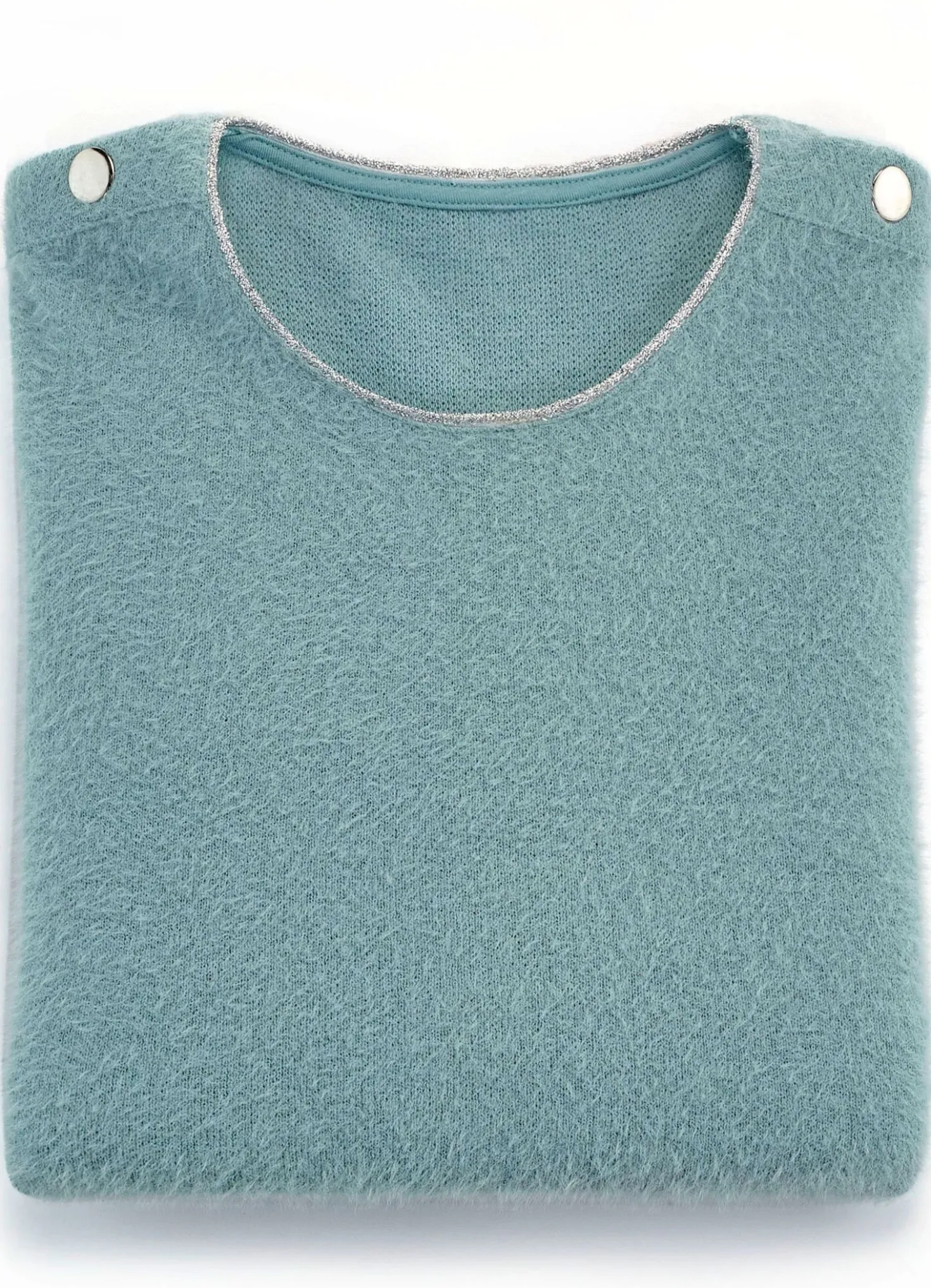 Shirt mit Zierknöpfen an der Schulter
