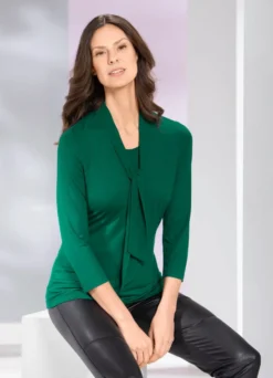 Shirt-Tunika mit Bindeschluppe