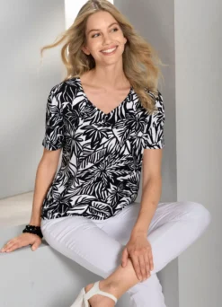 Shirt-Tunika mit Elasthan