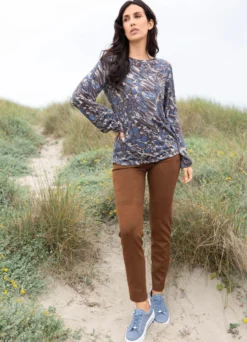 Shirt-Tunika mit elastischen Ärmelabschlüssen
