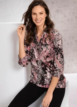 Shirt-Tunika mit farbbrillantem Druck
