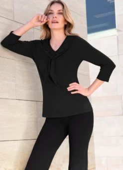 Shirt-Tunika mit funkelnden Nieten
