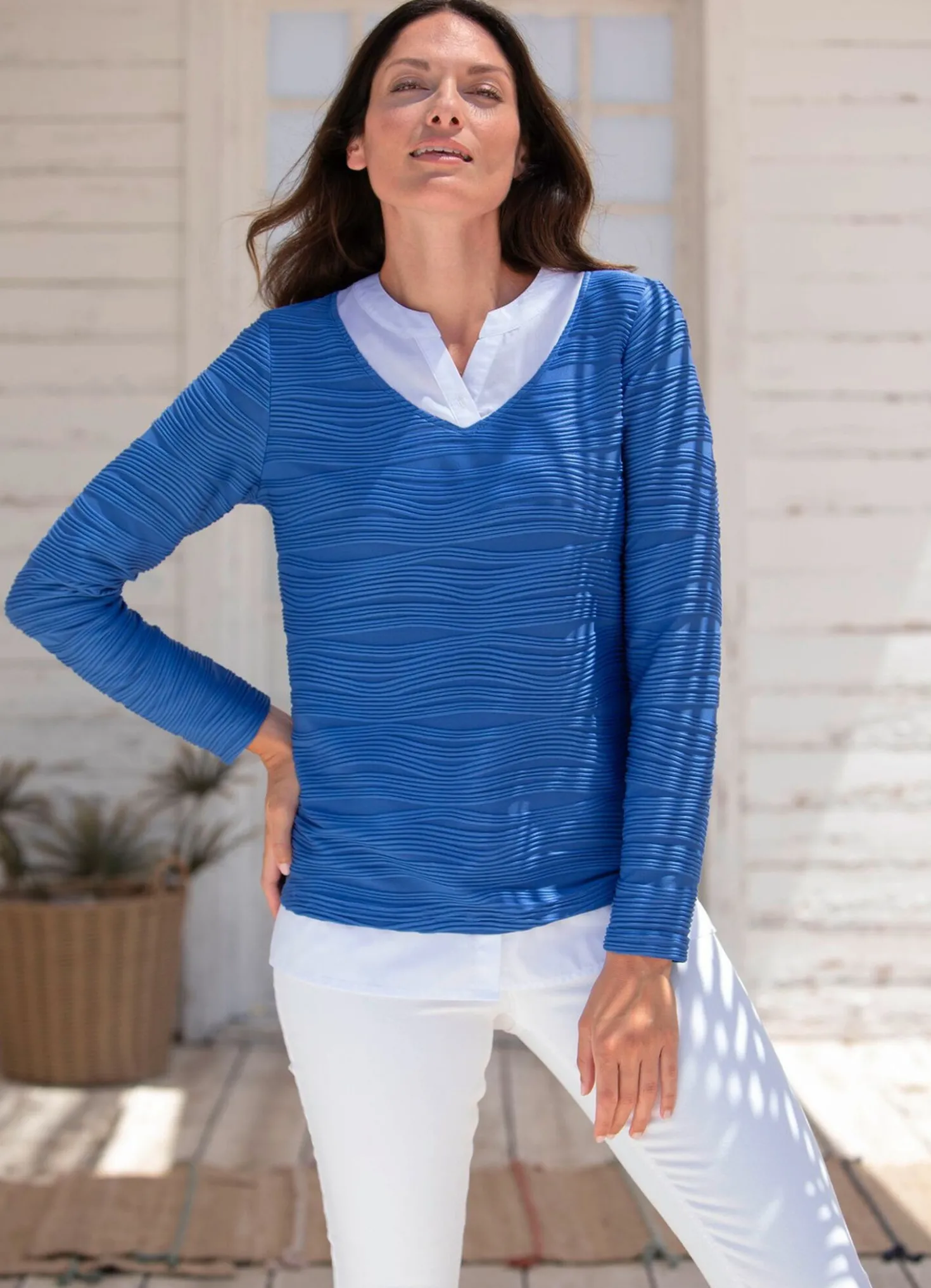 Shirt-Tunika mit 2-in-1-Optik