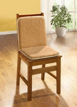 Sitzkissen mit Rücken aus reiner Schurwolle