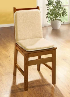 Sitzkissen mit Rücken aus reiner Schurwolle