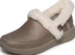 SKECHERS, bequeme Damen-Hausschuhe, mit geformter Slip-Ins Fersenplatte