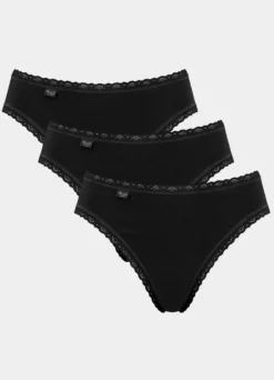 Sloggi 24/7 Dreierpack Slips mit Spitzenbandabschlüssen