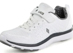 Sneaker aus effektvoll dessiniertem Textilmaterial