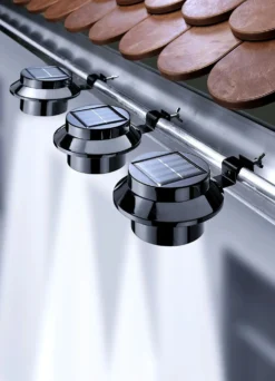 Solar-Dachrinnenleuchte, 3er-Set