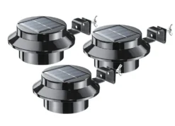 Solar-Dachrinnenleuchte, 3er-Set