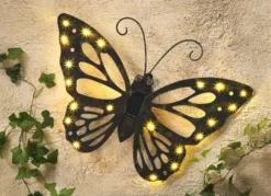 Solar Wandbild Schmetterling aus Metall