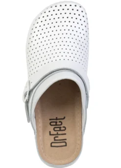 Sommerliche Damen-Clogs, aus Leder
