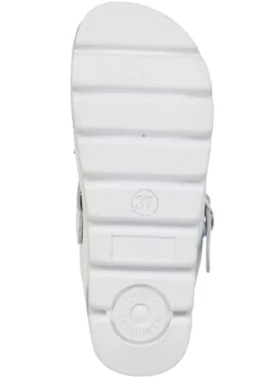 Sommerliche Damen-Clogs, aus Leder