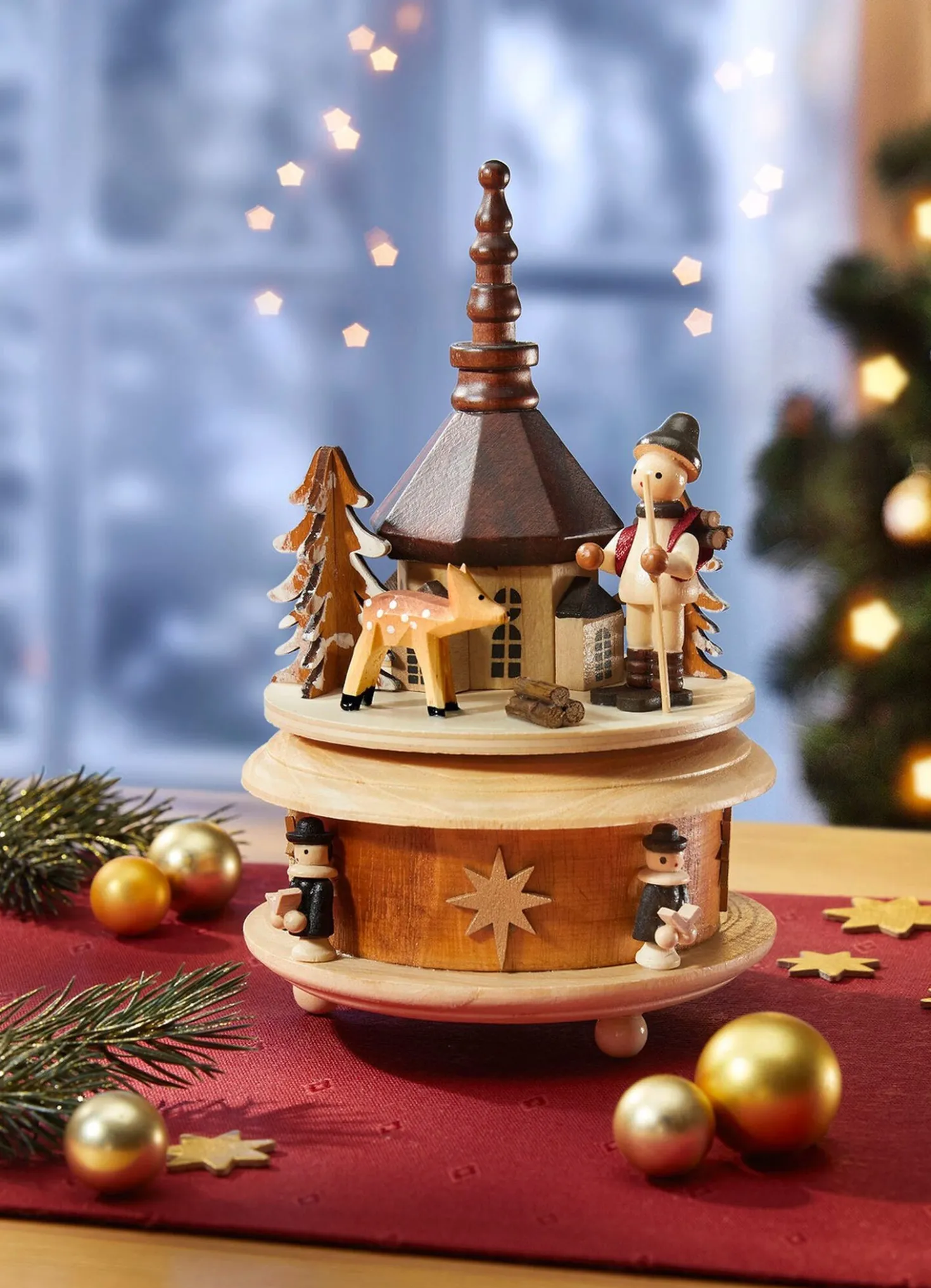 Spieldose Seiffener Kirche mit 18-stimmigem Spielwerk