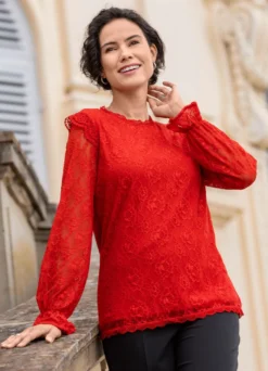 Spitzenshirt in 2 Farben