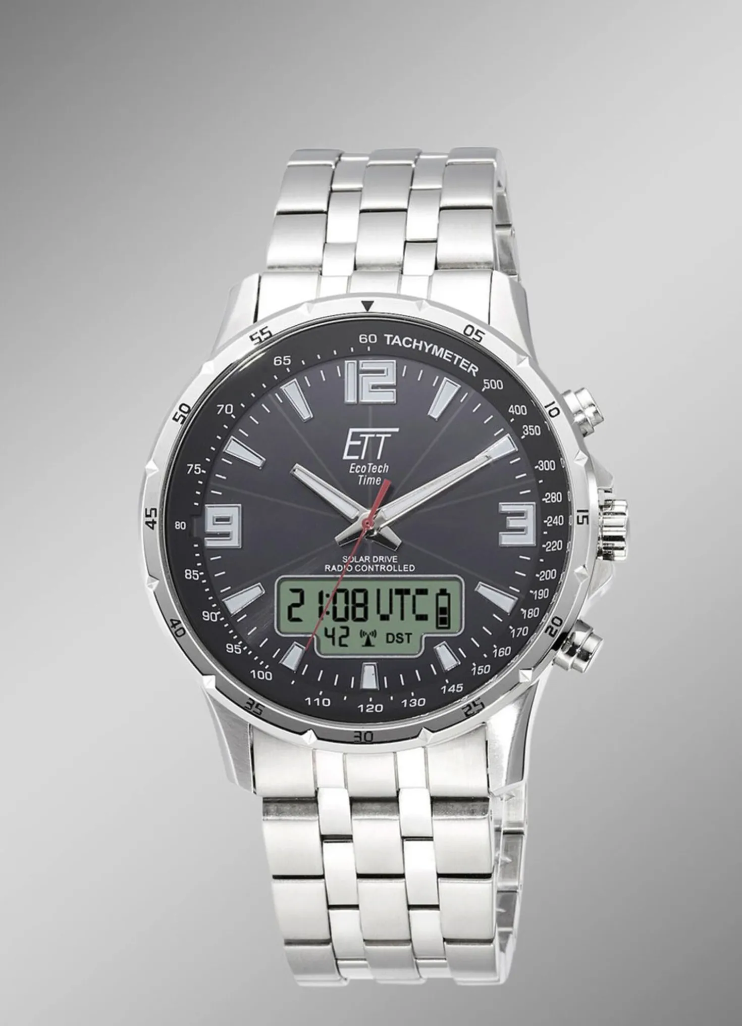 Sportliche Funk-Solar-Herrenuhr